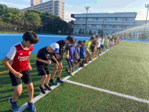 RFF墨田スクールの夏場のトレーニングの様子です。